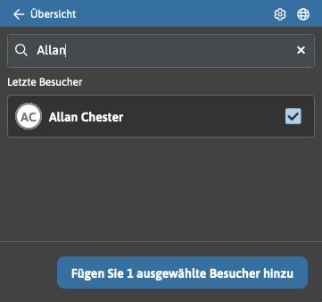 Besucher hinzufügen Standort Auswahl2