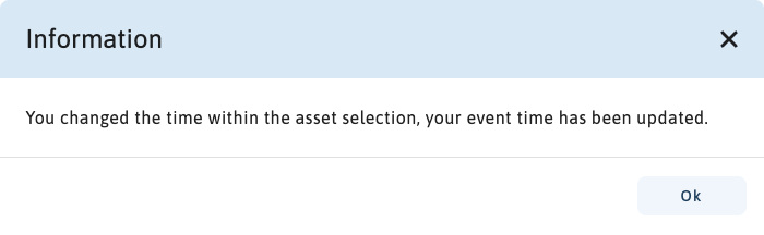 Time changed Create Event