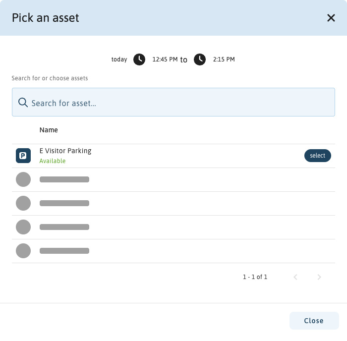 Pick an asset Create Event