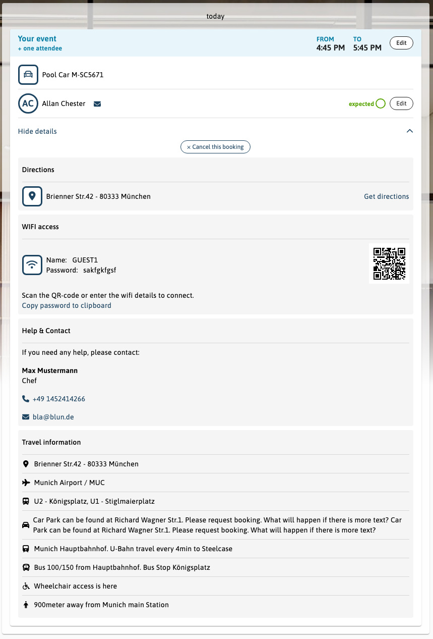 View Event details Manage Event