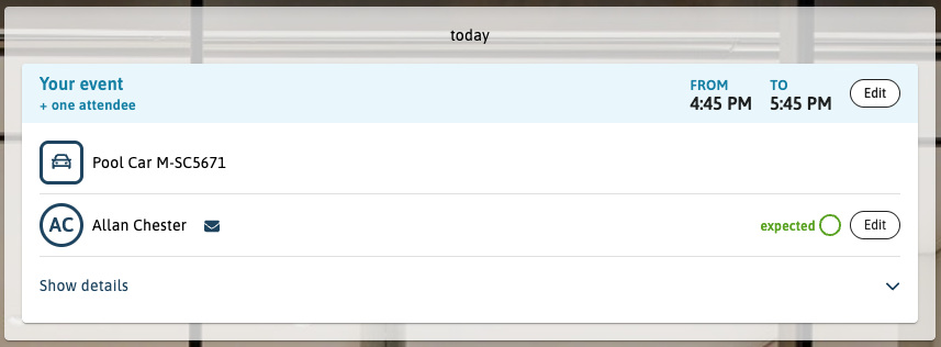View Event details Manage Event