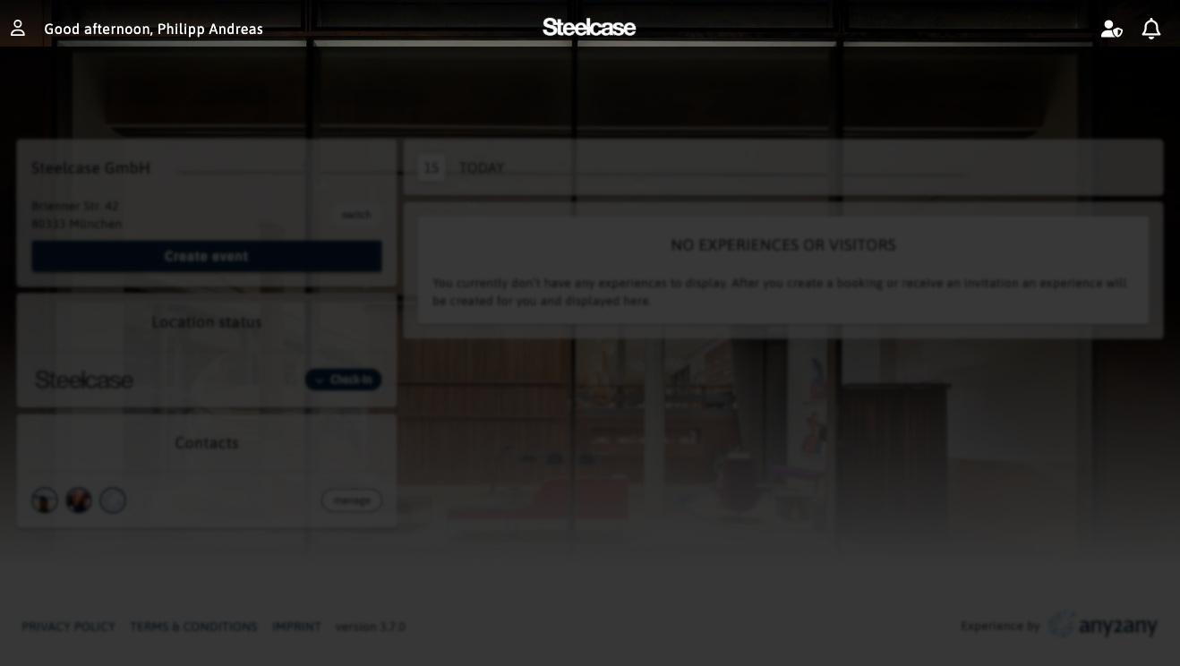 Top panel Dashboard with feed